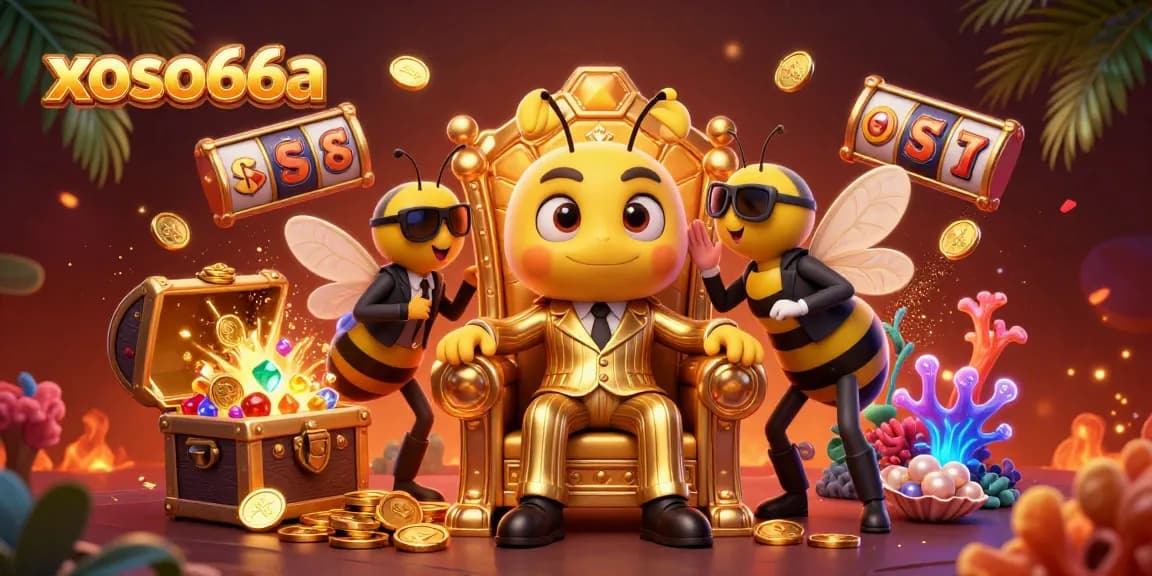 Experience thrilling slots and jackpots with xoso66a in this vibrant 3D casino illustration.