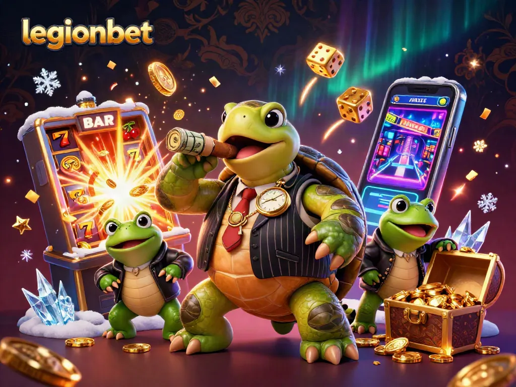 Experience thrilling gaming at legionbet with our cartoon casino scene showcasing vibrant gameplay!