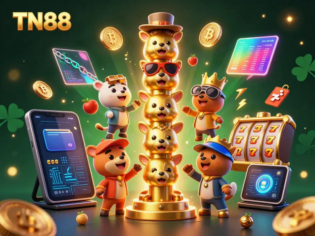 Engage in thrilling gameplay with TN88 at an exciting online casino, featuring vibrant elements.