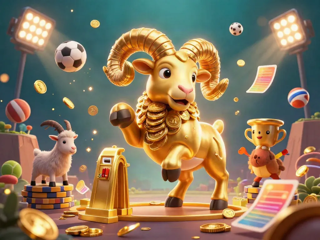 Experience thrilling gameplay at ml88 with a golden ram charging through a dynamic casino scene.