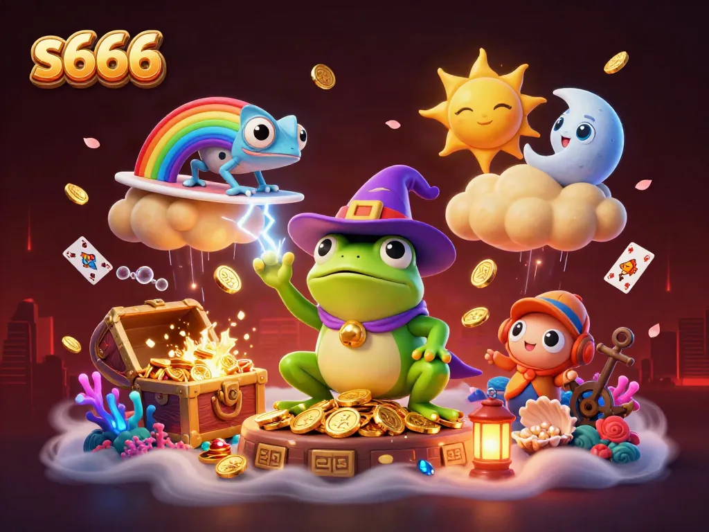 Engaging scene with s666 characters bringing luck and fortune in a vibrant casino atmosphere.