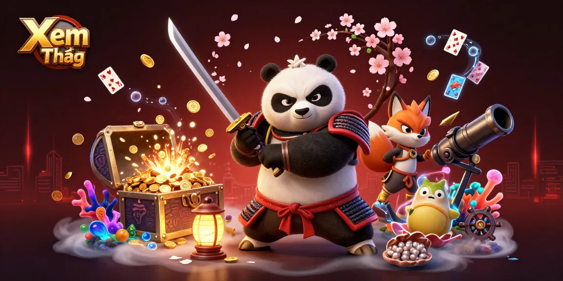 Xem Thêm captivating casino action with a fierce panda samurai and a ninja fox amidst gaming treasures