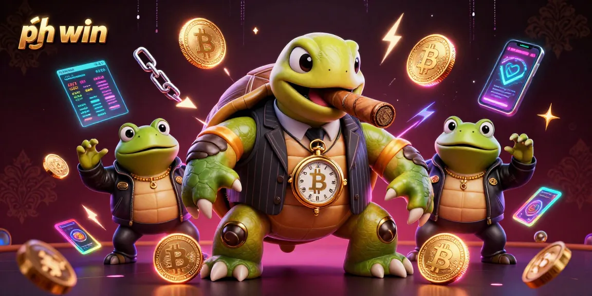 Experience thrilling wins with ph win's immersive casino adventure featuring vibrant characters and crypto elements.