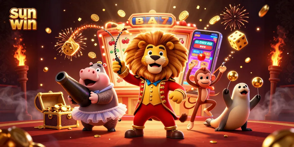 Winning big at sun win with vibrant casino characters and dynamic game elements.