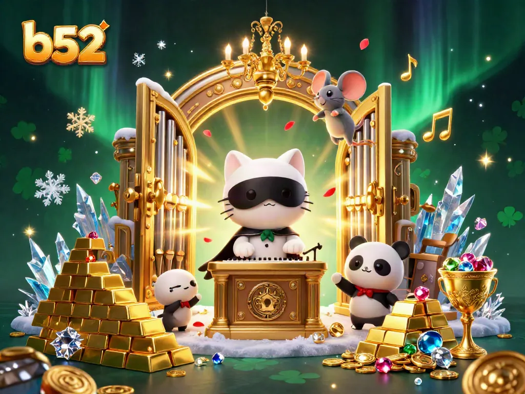 Experience the thrilling b52 casino adventure with captivating treasure vault scenes and charming characters.