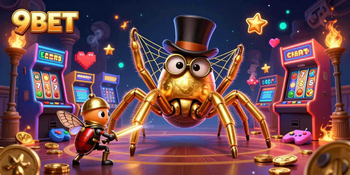 Engage with 9BET's captivating casino adventure featuring unique characters and vibrant gaming elements.