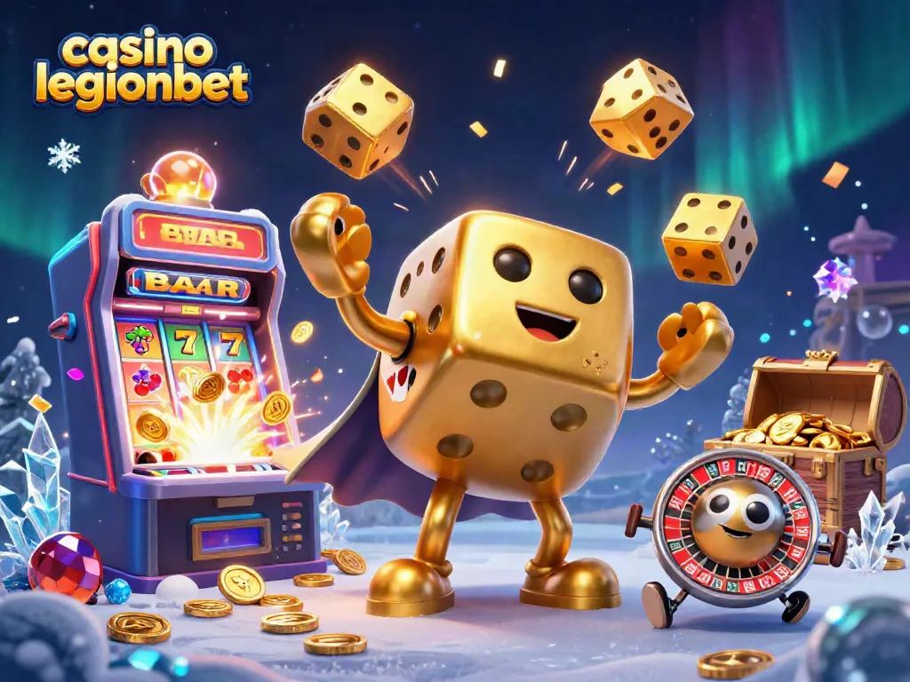 Play exciting games at casino legionbet amidst a vibrant 3D scene full of action!