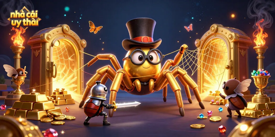 Engage with nhà cái uy tín in a vibrant 3D casino scene featuring adventure and treasure.