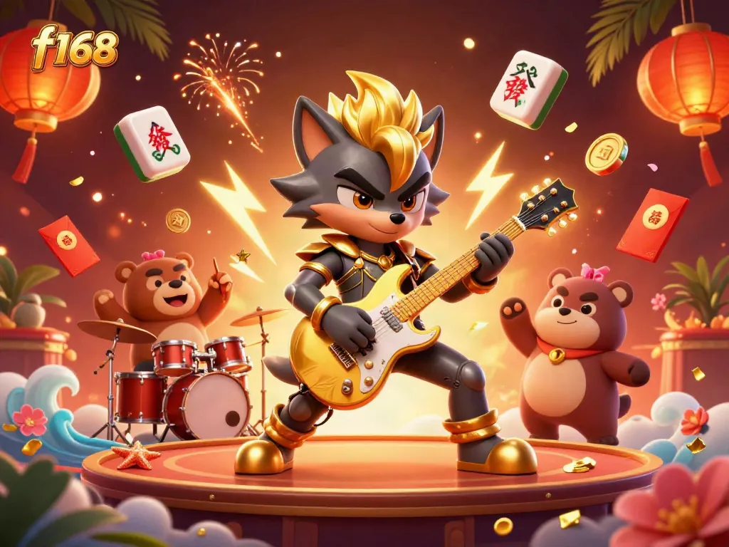 Experience exciting gameplay at f168 with colorful casino elements and energetic characters in a vibrant 3D scene.
