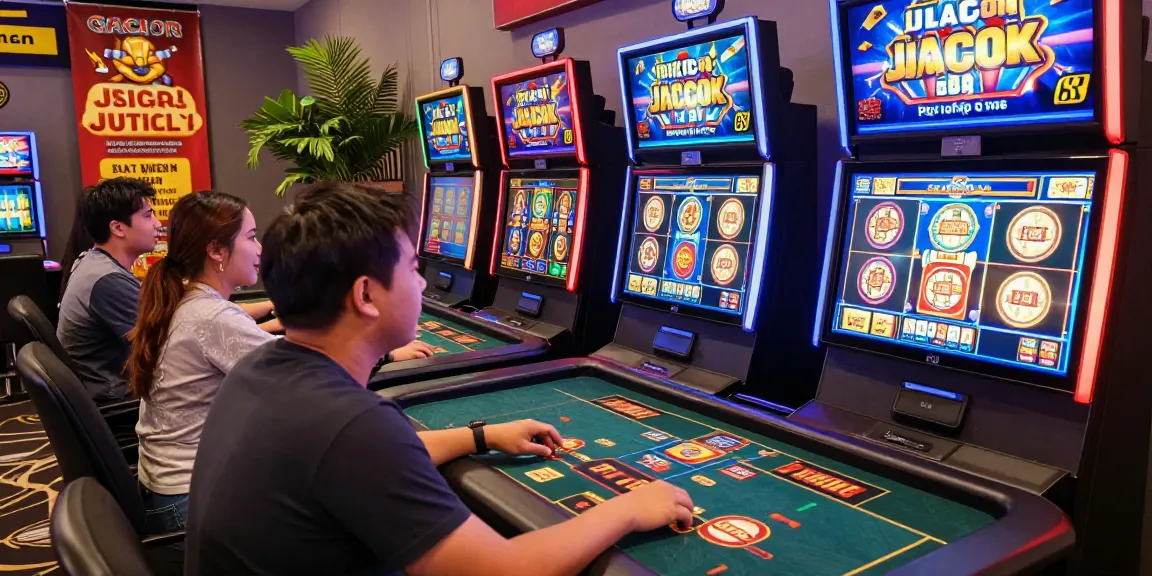 Engaging players at a slot gacor virtual casino enjoying a dynamic gaming experience with colorful displays.