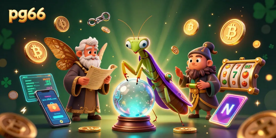 Experience vibrant 3D gambling excitement with pg66's cartoon characters and casino elements.