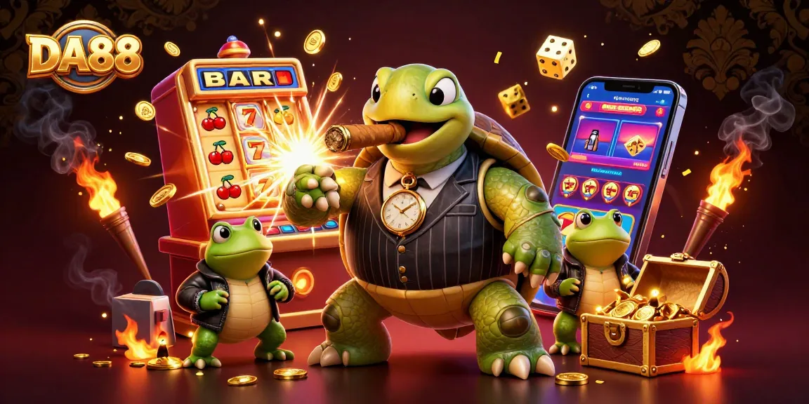 Spin the reels in DA88's thrilling casino world with vibrant characters and jackpot excitement!