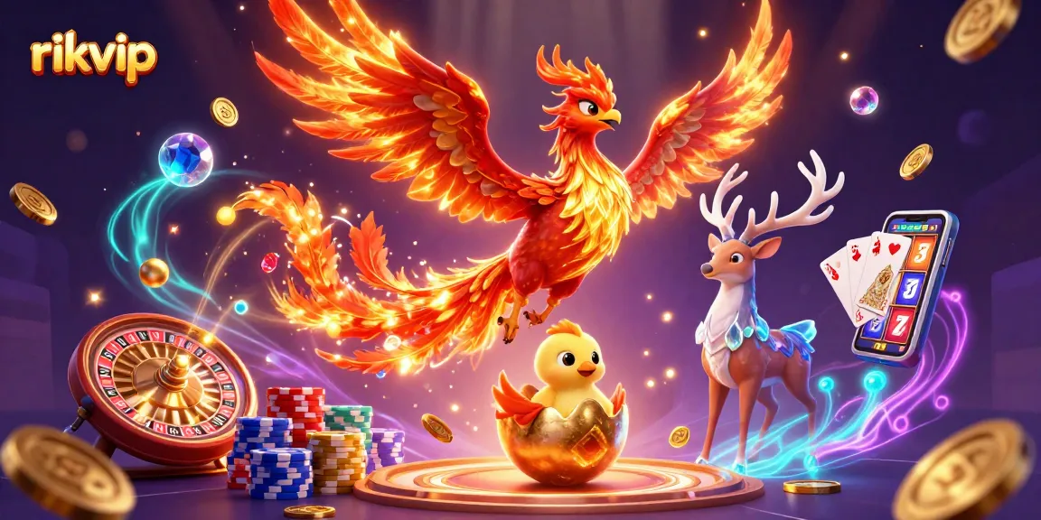 Experience the thrill of gambling at rikvip with vibrant characters and dynamic casino elements.
