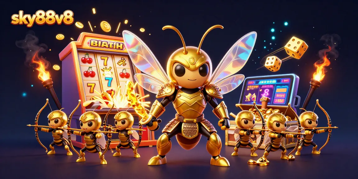 Experience the thrilling slots action in sky88v8 with exploding jackpots and vibrant casino graphics.