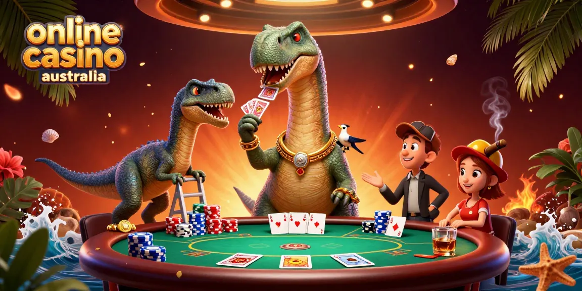 Engage with vibrant scenes from online casino Australia featuring characters in playful gambling action.