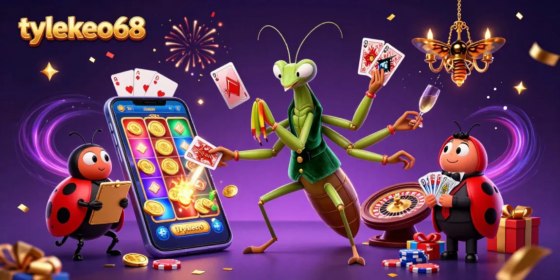 Experience thrilling gaming action with tylekeo68's vibrant casino scene, featuring unique characters and exciting elements!